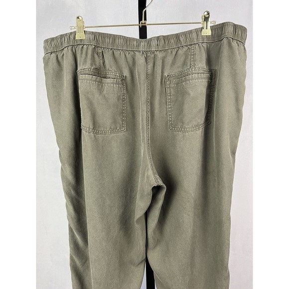 M&S Collection Pants Womens 16 Green Lyocell Pull On Drawstring Ankle Lounge - Picture 5 of 9